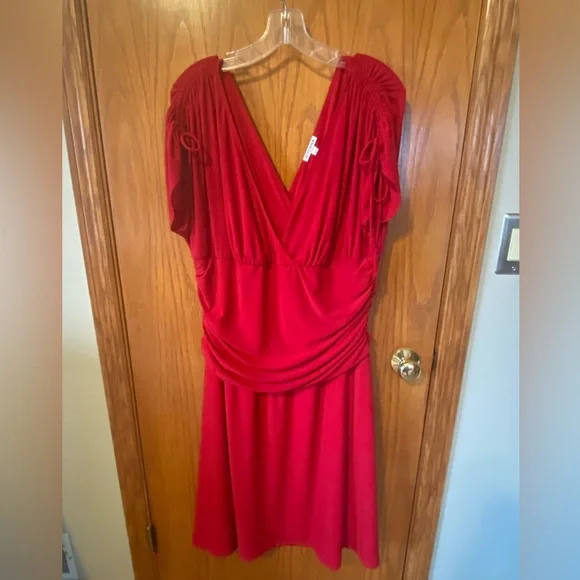open lace back dress Indie Flair Maxi Dress Tomato Red / 0x (10-12) main image 1